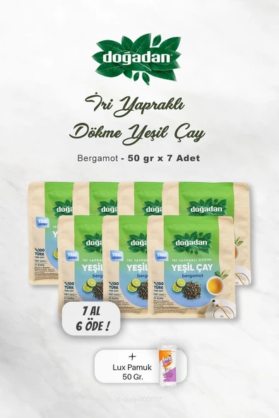 7 AL 6 ÖDE Doğadan Dökme Yeşil Çay Bergamot 50 gr,  Pamuk ürün görseli 1