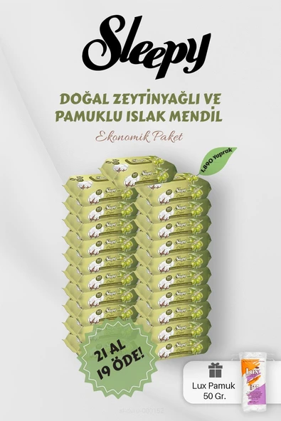 90' lı Zeytinyağlı Pamuklu Bebek Mendili 21 AL 19 Öde Hediyeli ürün görseli 1