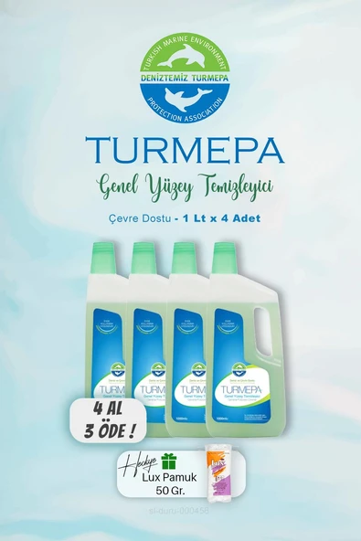 Turmepa Genel Yüzey Temizleyici 1000 ml, 4 AL 3 ÖDE Pamuk Hediyeli ürün görseli 1