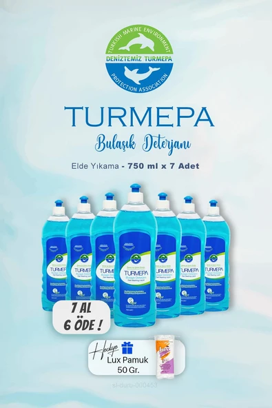 7 AL 6 ÖDE Turmepa Elde Yıkama Bulaşık Deterjanı 750 ml, Pamuk Hediyeli ürün görseli 1