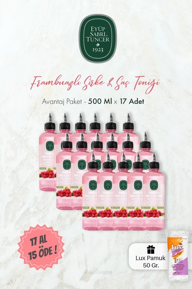 Eyüp Sabri Tuncer Frambuazlı Sirke & Saç Toniği 500 ml 17 AL 15 ÖDE ve Pamuk ürün görseli 1