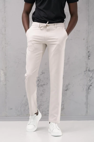 Slimfit Full Likralı Esnek Beli Lastikli Yazlık Jogger Pantolon ürün görseli 1