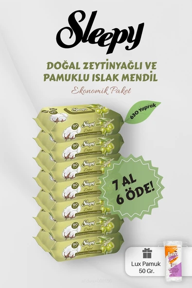 90' lı Zeytinyağlı Pamuklu Bebek Mendili 7 AL 6 Öde Hediyeli ürün görseli 1