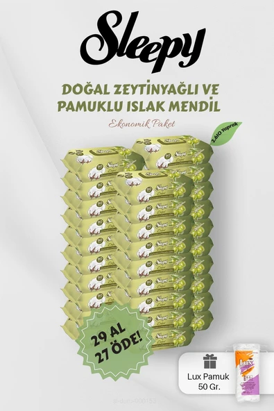 90' lı Zeytinyağlı Pamuklu Bebek Mendili 29 AL 27 Öde Hediyeli ürün görseli 1