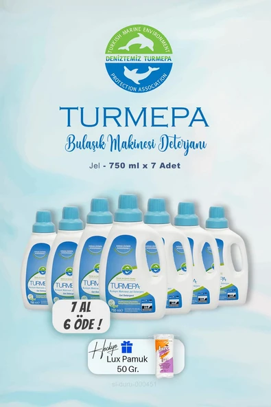 7 AL 6 ÖDE Turmepa Jel Bulaşık Makinesi Deterjanı 750 ml, Pamuk Hediyeli ürün görseli 1