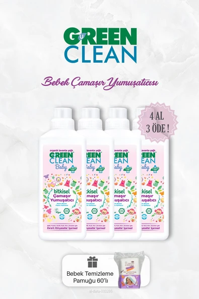 4 AL 3 ÖDE Bitkisel Bebek Çamaşır Yumuşatıcısı 1000 ml ürün görseli 1