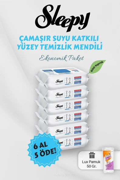 Sleepy Çamaşır Suyu Katkılı Yüzey Havlusu 6 AL 5 Öde Hediyeli ürün görseli 1