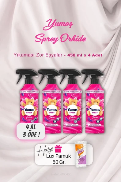 4 AL 3 ÖDE Yumoş Sprey Orkide 450 ml, Pamuk Hediyeli ürün görseli 1