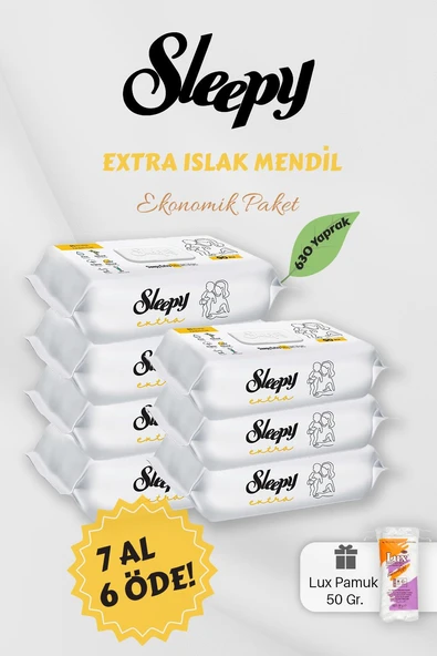 Sleepy Extra Islak Bebek Havlusu 7 AL 6 Öde Hediyeli ürün görseli 1