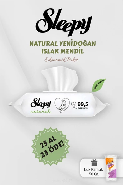 Yenidoğan 90' lı Islak Mendil 25 AL 23 Öde Hediyeli ürün görseli 1