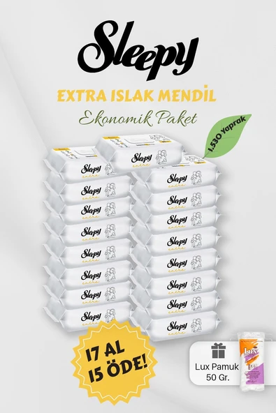 Sleepy Extra Islak Bebek Havlusu  17 AL 15 Öde Hediyeli ürün görseli 1