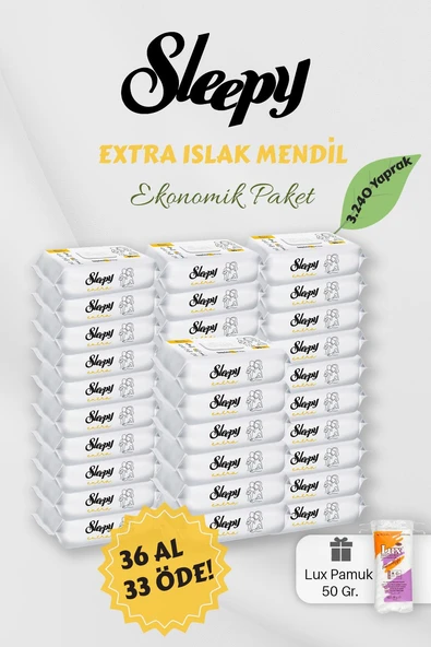 Sleepy Extra Islak Bebek Havlusu 36 AL 33 Öde Hediyeli ürün görseli 1