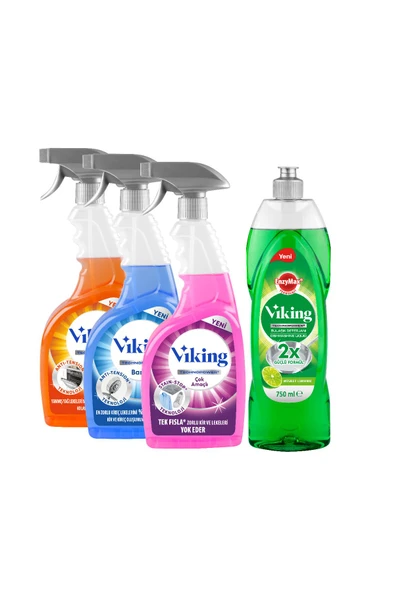 TECHNOPOWER 4'lü (Çok Amaçlı ,Mutfak,Banyo,Bulaşık Det.) Paket 750 ml X 4 Adet ürün görseli 1