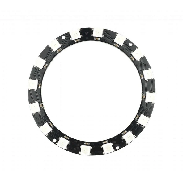 16 Led Halka WS2812B 5050 Rgb Led 16 Bit NeoPixel Halka Ring WS2812B 5050 Rgb Led Modül 16lı Dijital Adreslenebilir Lamba ürün görseli 1