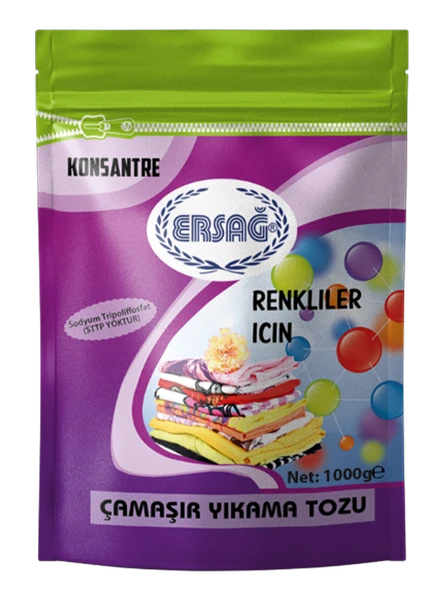 ERSAĞ RENKLİLER İÇİN ÇAMAŞIR YIKAMA TOZU 1000 GR ürün görseli 1
