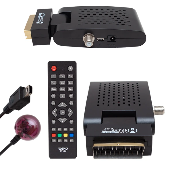 MAGBOX SCART PLUS TKGS'Lİ MİNİ SD SCART UYDU ALICISI ürün görseli 1