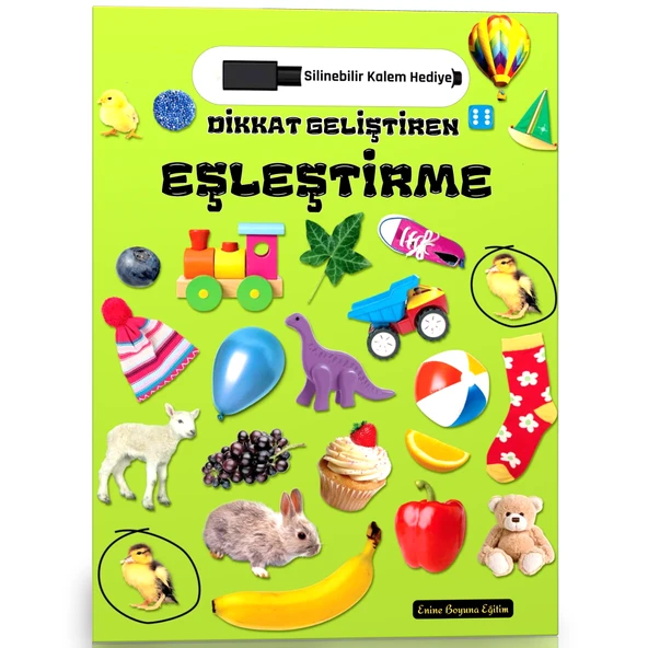 Dikkat Geliştiren EŞLEŞTİRME Yaz Sil Kitabı (Silinebilir Kalem Hediyeli) ürün görseli 1