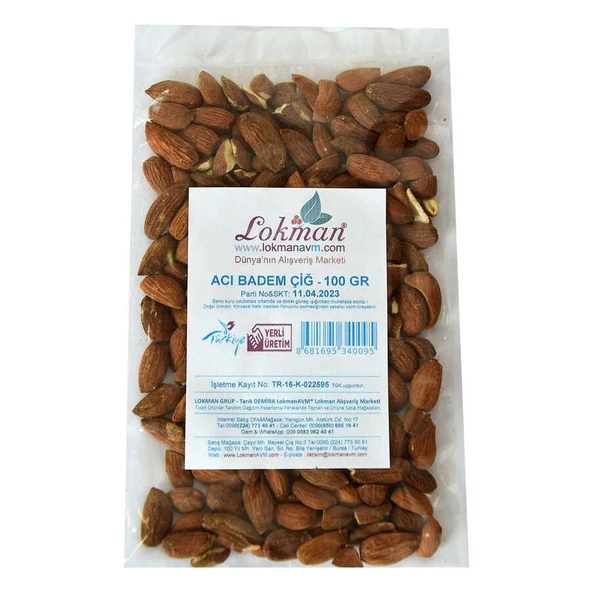 Acı Badem Çiğ Doğal 100 Gr Paket - Resim 2
