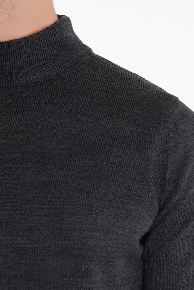 Regular Fit Yarım Balıkçı Yaka Basic Triko Kazak-7124 - Resim 2