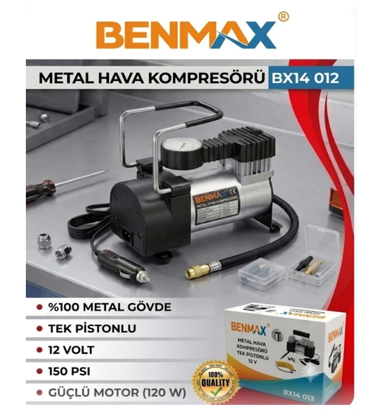 Profesyonel Hava Şişirme Kompresörü Lastik Hava Şişirme Pompası 12 Volt ürün görseli 1