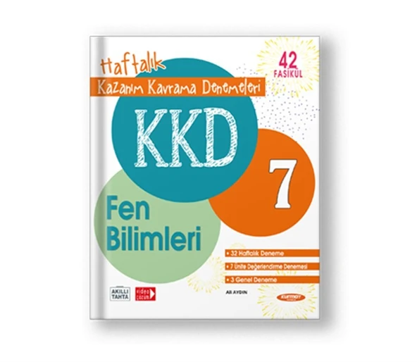 7. Sınıf Fen Bilimleri KKD Haftalık Kazanım Kavrama Denemeleri Kurmay ELT Yayınları ürün görseli 1