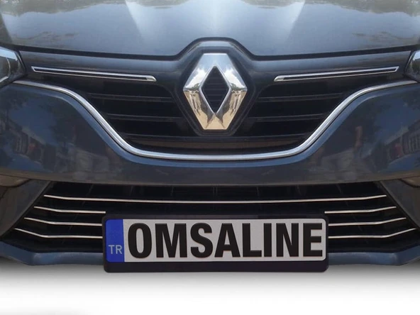 OMSA Renault Megane 4 HB Krom Ön Tampon Alt Çıta 7 Parça 2016-2020 Arası ürün görseli 1