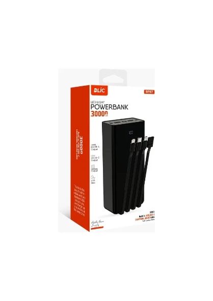 BPB7 30000 mah POWERBANK 2X USB -a 1x usb -c 1x micro  3ın1 - Resim 2