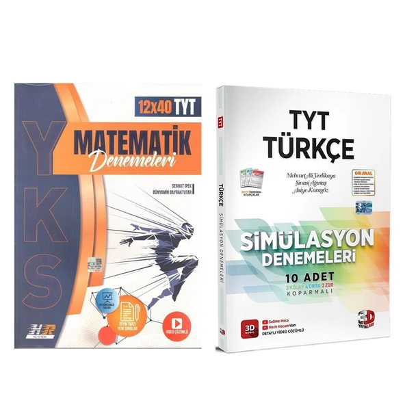 3D TYT Türkçe ve Hız Renk Matematik Deneme Seti 2 Kitap ürün görseli 1