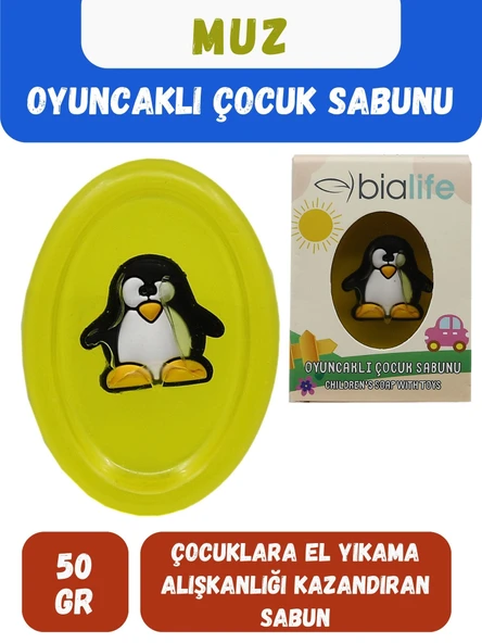 Muz Özlü El Yapımı Oyuncaklı Çocuk Sabunu - Bialife ürün görseli 1