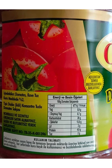 Öncü Domates Salçası 4.3 kg - Resim 2