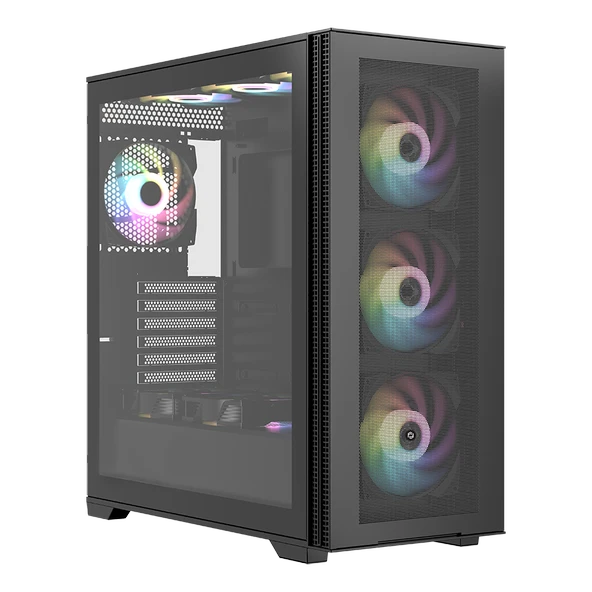 GAMEFORCE Bigmesh 4x120mm Rgb Fanlı Oyuncu Bilgisayar Kasası ürün görseli 1