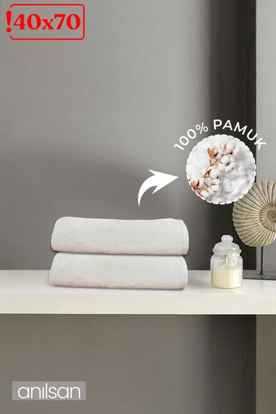 2'li Bej Saçaklı Düğün Havlusu 94Gr %100 Pamuk  40x70 cm El ve Yüz Havlusu ürün görseli 1