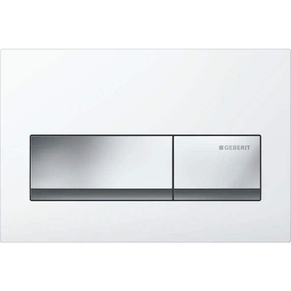 Geberit Alpha50 Kumanda Kapağı Çift Basmalı, Beyaz, 115.060.11.1 ürün görseli 1