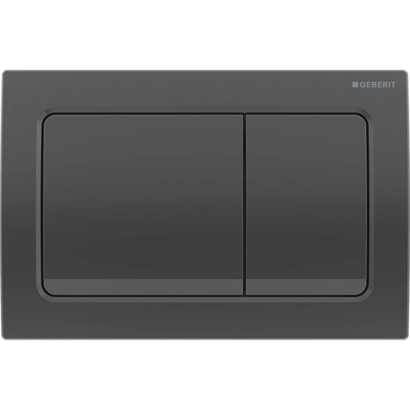 Geberit Alpha30 Kumanda Kapağı Çift Basmalı, Siyah Krom, 115.055.QC.1 ürün görseli 1