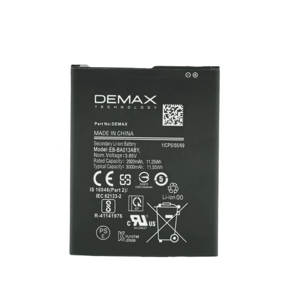 Demax Samsung Galaxy A01 Core Güçlendirilmiş Batarya EB-BA013ABY ürün görseli 1
