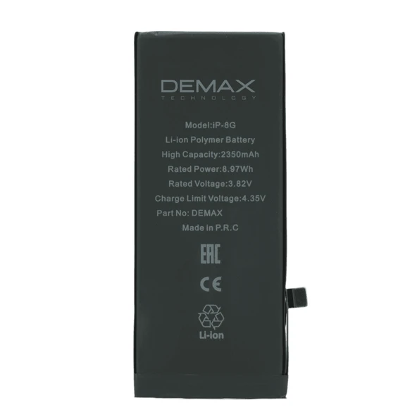 Demax İphone 8 Güçlendirilmiş Yüksek Kapasiteli Batarya 2350 mAh ürün görseli 1