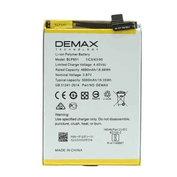 Demax Oppo A74 Güçlendirilmiş Batarya BLP851 ürün görseli 1