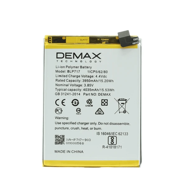 Demax Oppo Reno Z Güçlendirilmiş Batarya BLP717 ürün görseli 1
