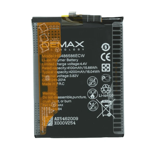 Demax Huawei P40 Lite Güçlendirilmiş Batarya HB486586ECW ürün görseli 1