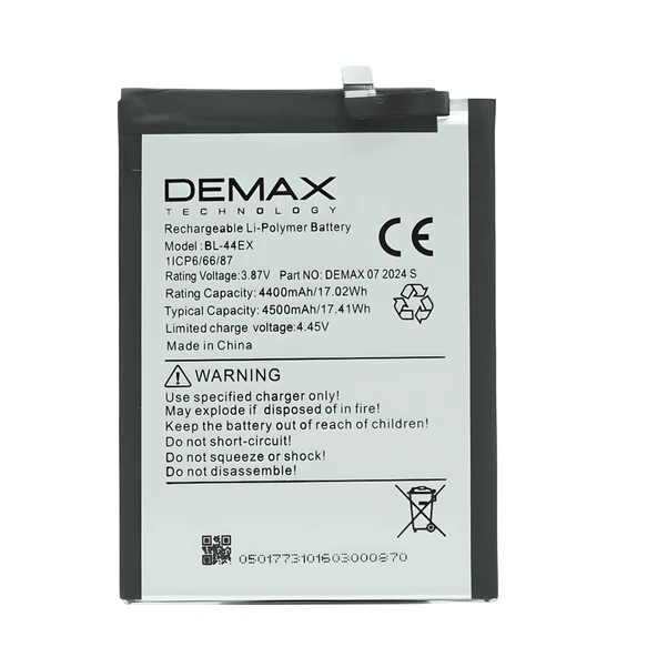Demax Infinix Zero 20 Güçlendirilmiş Batarya BL-44EX ürün görseli 1