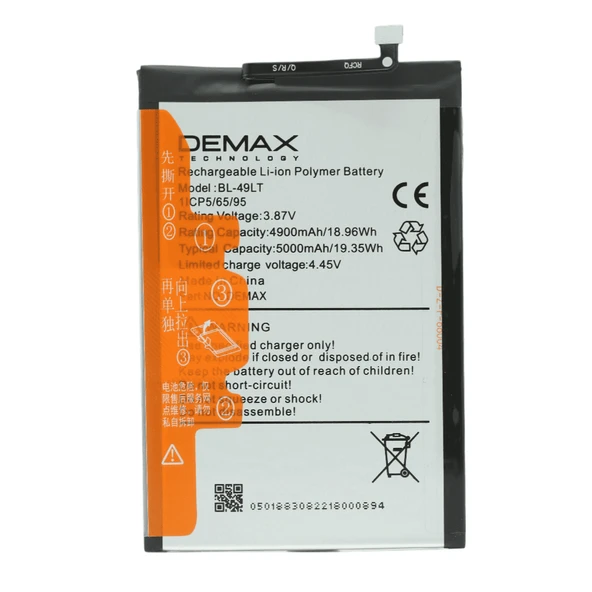 Demax Tecno Camon 19 Güçlendirilmiş Batarya BL-49LT ürün görseli 1