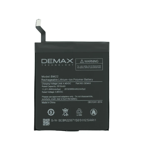 Demax Xiaomi Mi 5 Güçlendirilmiş Batarya BM22 ürün görseli 1