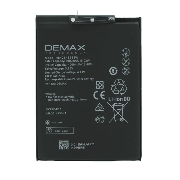 Demax Huawei P Smart S Güçlendirilmiş Batarya HB426489EEW ürün görseli 1