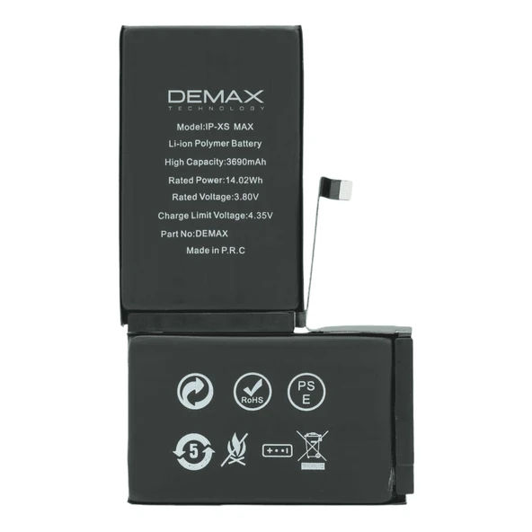Demax İphone XS Max Güçlendirilmiş Yüksek Kapasiteli Batarya 3690 mAh ürün görseli 1
