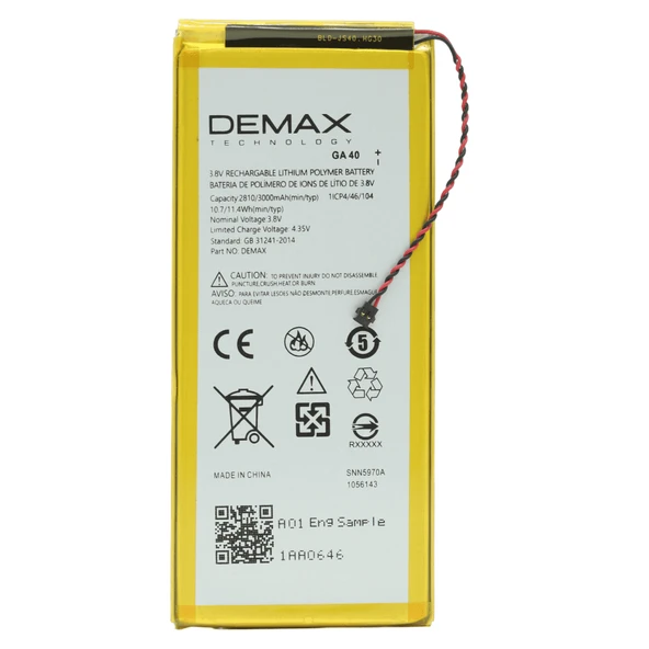 Demax Lenovo G4 Plus Güçlendirilmiş Batarya GA40 ürün görseli 1