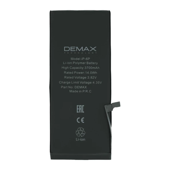 Demax İphone 6 Plus Güçlendirilmiş Yüksek Kapasiteli Batarya 3700 mAh ürün görseli 1