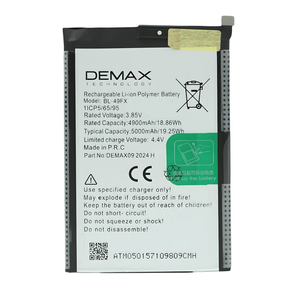 Demax Infinix Hot 12i Güçlendirilmiş Batarya BL-49FX ürün görseli 1