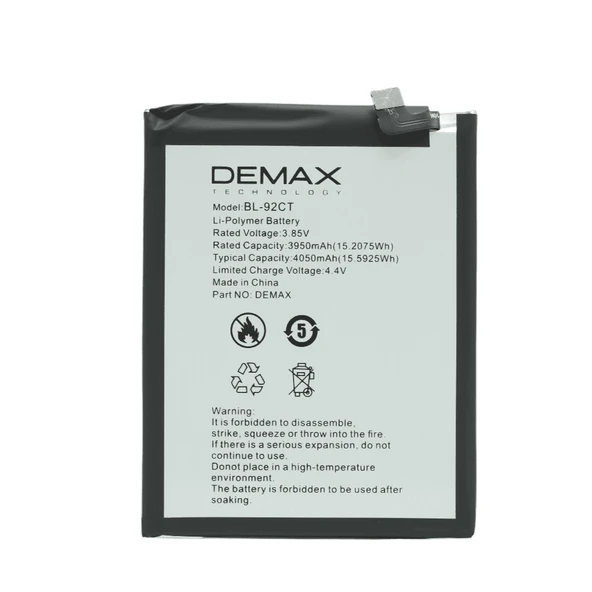 Demax General Mobile GM20 Pro Güçlendirilmiş Batarya BL-92CT ürün görseli 1