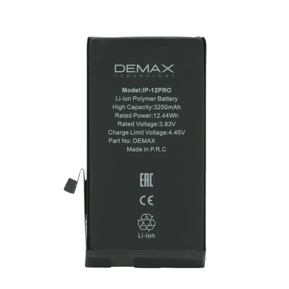 Demax İphone 12 Pro Güçlendirilmiş Yüksek Kapasiteli Batarya 3250 mAh ürün görseli 1