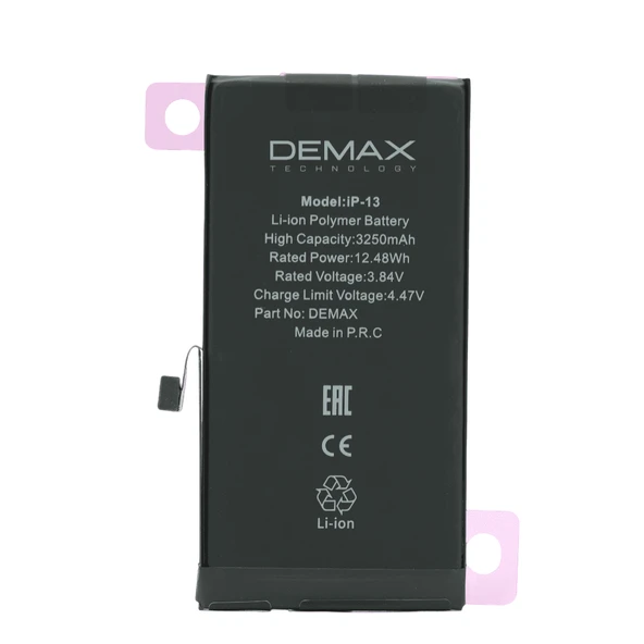 Demax İphone 13 Güçlendirilmiş Yüksek Kapasiteli Batarya 3250 mAh ürün görseli 1